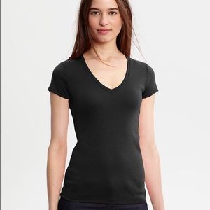 Banana Republic Black V-neck